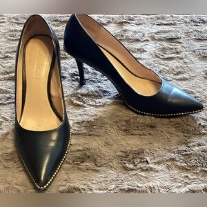🚨Final Sale🚨!! Coach Women's Black Leather Heels with Studded Trim Size 6.5